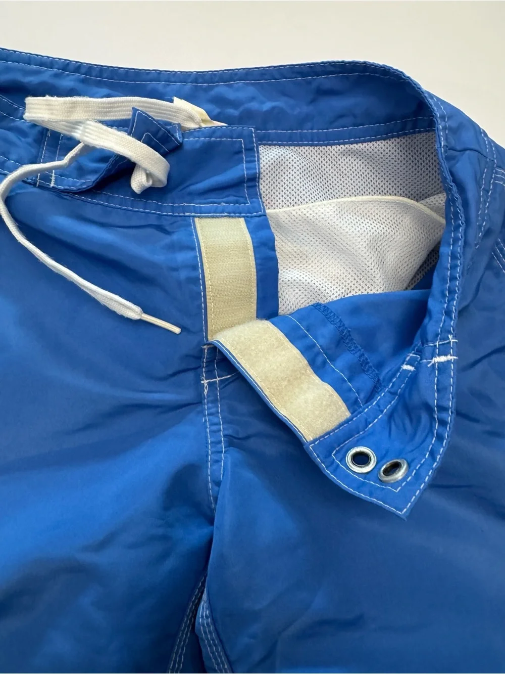 Sundek Boys Dark Blue Long Swim Trunks with White Drawstring in Size 8